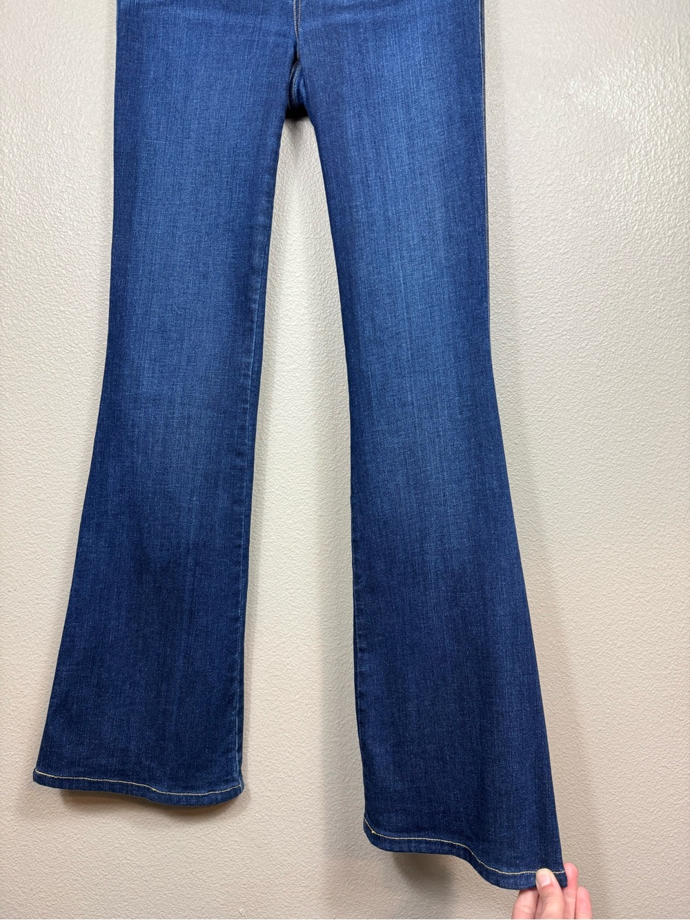 Spanx Flare Pull on Denim Jean Midnight Shade size small EUC A - Picture 7 of 13